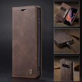 thumbnail image 3 of KOMI Wallet Case for Samsung Galaxy S10 Plus, Premium PU Leather Case Vintage Matte Wallet Flip Cover [Card Slots] [Magnetic Closure] Stand Function Folio Shockproof Full Protection Coffee, 3 of 5