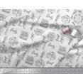 thumbnail image 3 of Soimoi White polyester Crepe Fabric Merry Christmas Text Fabric Prints By Yard 52 Inch Wide, 3 of 5