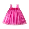 thumbnail image 2 of LOVZFMLL Jupe Princesse en Dentelle Sans Manches à Volants Col Rond Broderie Nœud pour Filles Été, 2 of 4