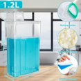 thumbnail image 2 of AMERTEER 2Pcs Laundry Detergent Dispenser 1.2L Large Capacity Laundry Soap Containers Transparent Reusable Multipurpose Fabric Softener Dispenser, 2 of 7