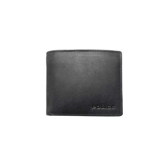 POLICE Lash Mark Men's 100% Genuine Leather Slim Wallet, Gents Purse with 8 Card Holder Compartment-Brown