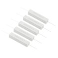 thumbnail image 1 of Unique Bargains 5Pcs 8 Ohm Resistors, 10W Ceramic Cement Resistor Power Cement Resistor Kit Tolerance 5% for Power Adapters Audio, 1 of 4