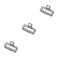thumbnail image 1 of maskred Fashion Claw Clips Large Simple Style Handy Simple Style Sturdy Exquisite Accessories Barrettes for Women Dark Blak/Rectangle 3Set, 1 of 6