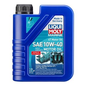 Liqui Moly Oil 20506 Marine 4T; SAE 10W-40; Synthetic; 1 Liter Bottle; Single