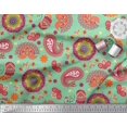 thumbnail image 2 of Soimoi polyester Crepe Fabric Mandala & Paisley Ethnic Decor Fabric Printed Yard 52 Inch Wide, 2 of 3