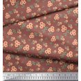 thumbnail image 2 of Soimoi polyester Crepe Fabric Leaves & Flower Floral Printed Fabric 1 Yard 52 Inch Wide, 2 of 3