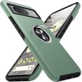 thumbnail image 1 of KOMI for Google Pixel 8 Case, Slim Fit Case for Pixel 8 with Ring Holder Kickstand [Military Grade Drop Tested] [TPU+PC] Dual Layer Shockproof Protective Phone Case for Google Pixel 8, Alpine Green, 1 of 5