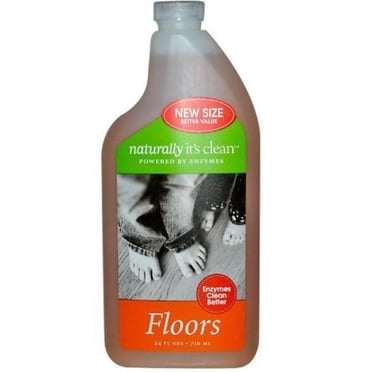 Naturally It's Clean Floor Enzyme Floor Cleaner | Safer For Pets and Kids | Powerful Plant Based Enzyme Formula Cleans Hardwood, Tile, and Floors Stain Free | 24 Gallon Rinse Free Concentrate | 1 Pack
