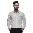 thumbnail image 1 of BESTMAN Chemise Décontractée Imprimée pour Hommes Coupe Ajustée à Boutons Manches Longues, 1 of 5