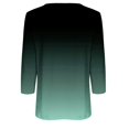 thumbnail image 4 of Yuyuzo Womens 3/4 Sleeve Tops Basic Button Crew Neck Solid Color Loose Fitted Tunics Tee Blouses, 4 of 5