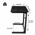thumbnail image 3 of Tinymod C-Shaped Sofa Side Table for Couch & Bed, Height Adjustable Laptop Table, Black, 3 of 7