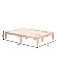 thumbnail image 2 of Gymax 14'' Full Size Wooden Platform Bed Frame w/ Strong Slat Support Natural, 2 of 7