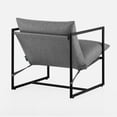 thumbnail image 3 of Zinus Aidan Modern Minimalist Metal Framed Accent Chair with Removable Foam Cushions, Light Grey, 3 of 9