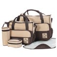 thumbnail image 1 of Waterproof Diaper Bag Set Durable And Stylish For Maternity Set Travel Organizer Diaper Trolley Nappy Bag coffee, 1 of 9