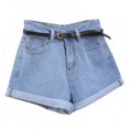 thumbnail image 2 of Shorts en Jean Taille Haute pour Femmes Shorts en Jean Bleus pour Femmes Taille Haute Shorts en Jean Extensibles pour Femmes Shorts Taille Haute pour Femmes, 2 of 10
