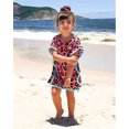 thumbnail image 2 of Robe de Plage pour Bébé Filles avec Pompons Poncho Rash Guards, 2 of 8