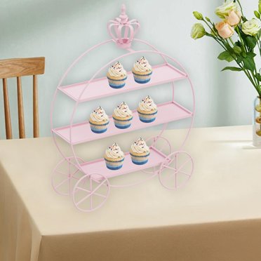 Elodie Support à Cupcakes 3 Niveaux pour Fête Anniversaire Noël Rose