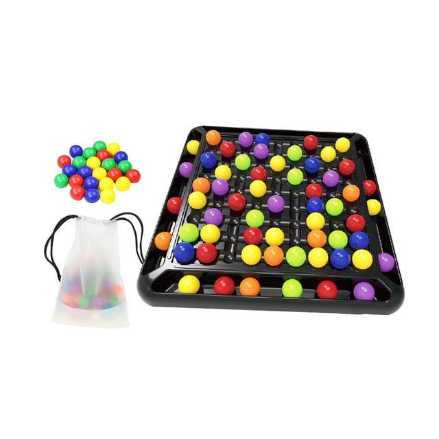 Lipstore Peg Board Beads Game Creative Rainbow Matching Game for Game Travel Children 80 pieces