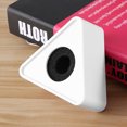 thumbnail image 2 of SHISUYAN 2Pcs Portable ABS Injection Molding Triangle and Square Shaped Interview Mic Microphone Logo Flag Station Logo (Black and White), 2 of 8