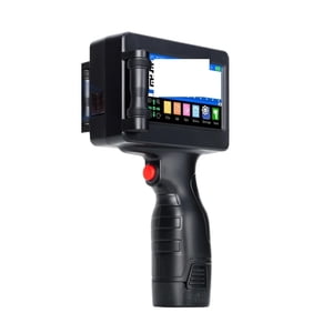Portable Handheld Inkjet Printer With 12.7mm White Ink Cartridge Batch Number Label QRcode Barcode Printer ,Easy to Use