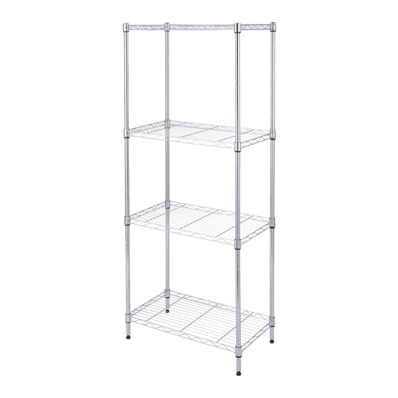 Mainstays 4-Tier Wire Shelving Unit, Metal Storage Rack, Adjustable Organizer, Perfect for Pantry Laundry Bathroom , Kitchen etc.