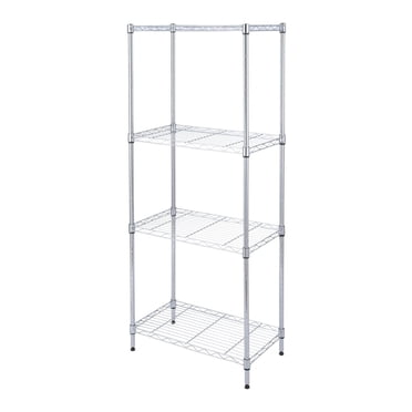 Mainstays 4-Tier Wire Shelving Unit, Metal Storage Rack, Adjustable Organizer, Perfect for Pantry Laundry Bathroom , Kitchen etc.