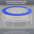 thumbnail image 4 of CoSoTower ⌀12ft Trampoline Pad ⌀144" Spring Safety Replacement Gym Bounce Jump Cover EPE Foam, Blue, 4 of 7