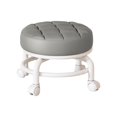 thumbnail image 1 of Lipstore 360 degree Rotating Low Roller Seat Stool Pulley Low Stool for Living Room Kitchen Gray, 1 of 8