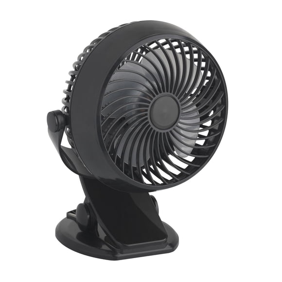 Mainstays Rechargeable Clip Fan in Black