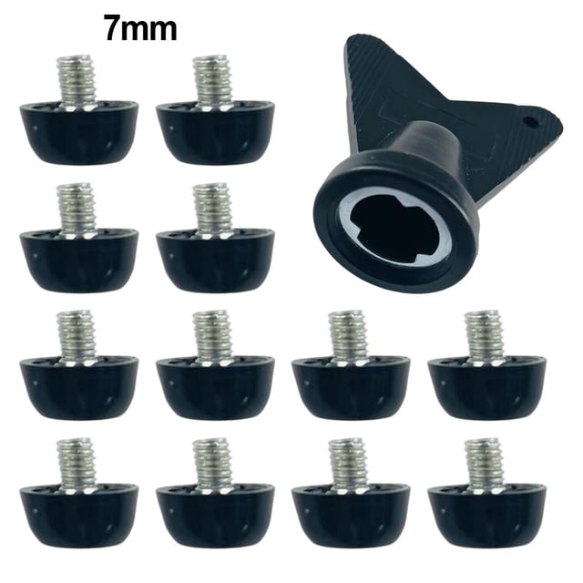 GLFILL 12 Pcs Crampons de Bottes de Football Pointes Stables Antidérapantes pour Chaussures de Rugby Chaussures de Randonnée 7 mm