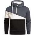 thumbnail image 1 of RKSTN Chandails à Capuchon pour Hommes Mode d'Automne Chandail Doux Mode Poche Décontracté à Manches Longues Chandail à Capuchon Hauts Patchwork Chandails Chandail pour Hommes, 1 of 3