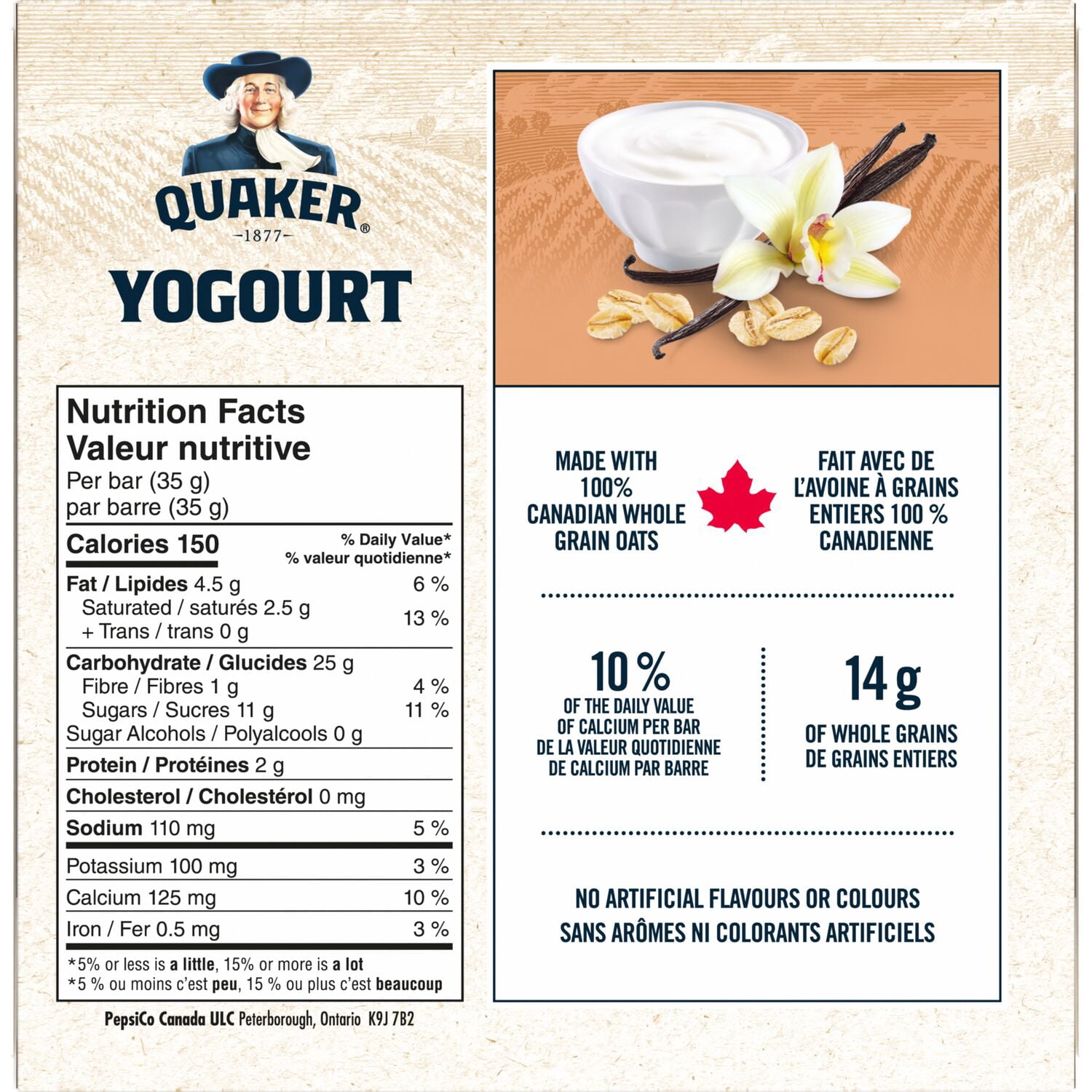 Quaker Barres Tendres au Yogourt à la Vanille 5 Barres