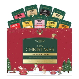 VAHDAM Merry Cadeau de thé de Noël (9 Sacs à thé individuels) Limitée Edition