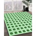 thumbnail image 3 of Ahgly Company Tapis d'Intérieur Lavable à la Machine, Carré, Transitionnel, Vert, Tapis de Zone, 6 Pieds Carré, 3 of 7