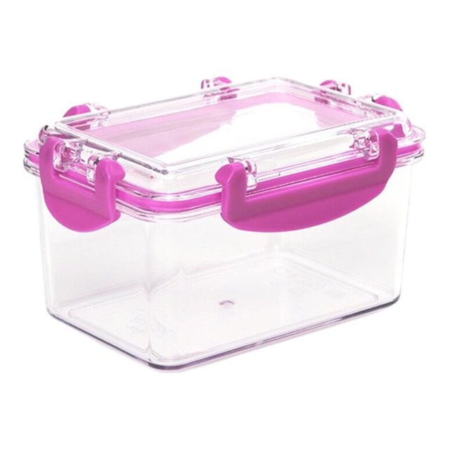 facefd Girls' INS Sealed Storage Transparent Mini Storage Box Salad Snacks Fruit Preservation Box Desktop Storage and Organization