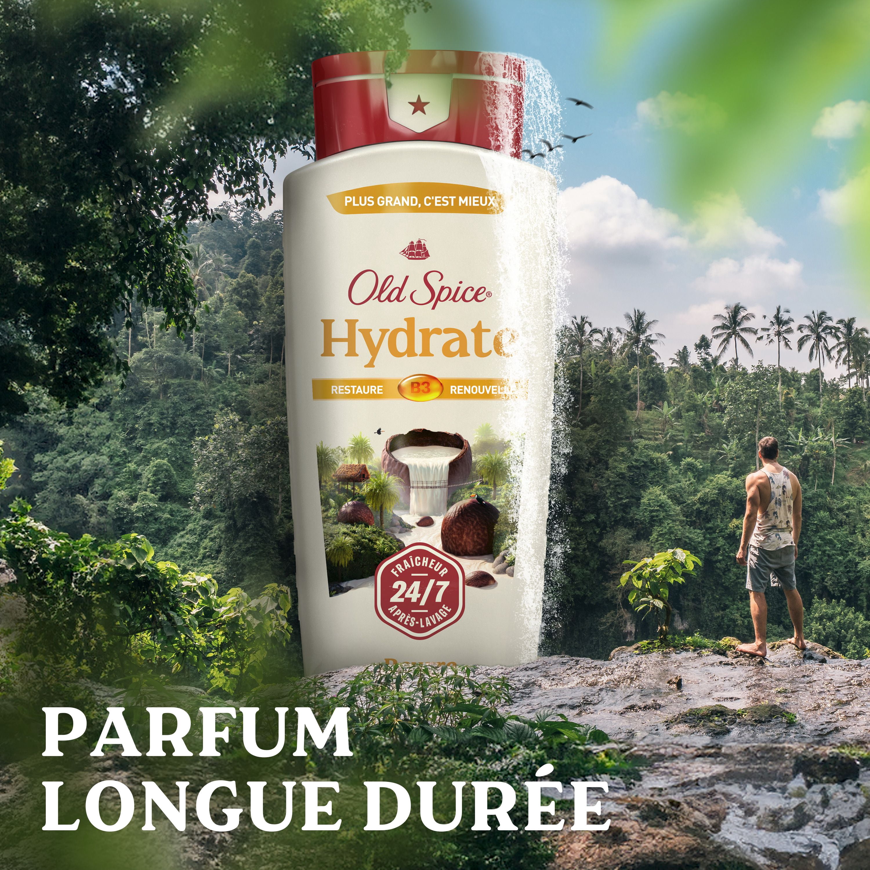 Old Spice Nettoyant pour le Corps pour Hommes Hydrate avec Beurre de Karité