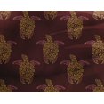 thumbnail image 4 of oneOone Georgette Viscose Fabric Turtle Block Printed Fabric 1 Yard 42 Inch Wide, 4 of 4