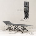 thumbnail image 3 of Outsunny Camping Cot for Adults with Mattress, Folding Bed, Black, 3 of 10