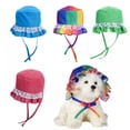 thumbnail image 4 of Pet Summer Sun Cap  Puppy Canvas Hat Sunscreen Beach Visor for Small Dogs, 4 of 4