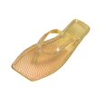 thumbnail image 2 of Cameland Woman Fancy Diamond Square Toe Flat Bottom Leaky Finger Summer Slippers Shoes, 2 of 8
