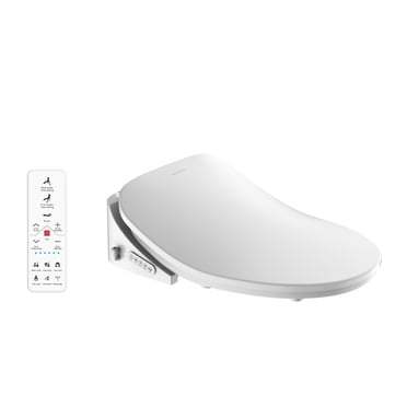 WINGOMART Bidet Électrique Siège de Toilette Intelligent avec Siège Chauffant et Jet d'Eau Chaude Hydroflush Positions de Lavage Réglables et Buse Autonettoyante et Télécommande