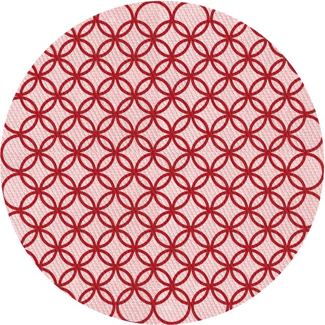Ahgly Company Tapis Rond Lavable en Machine Intérieur Transitionnel Rouge Clair Rose, 4 Pieds Rond