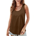 thumbnail image 1 of Dealovy Womens Tank Tops Sleeveless Casual Summer Solid Color Loose Fitted Casual Flowy Basic Tees Outfits, 1 of 7