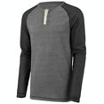 thumbnail image 1 of Linear Fusion Long Sleeve Henley S Oxford Grey/Black Fusion, 1 of 2