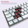 thumbnail image 4 of Amdohai Clavier Mécanique Compact Multi-Appareils avec 64 Touches Mode BT et Filaire 18 Effets Rétroéclairés RVB Retournement N-key Commutateurs Blanc Rouge, 4 of 5