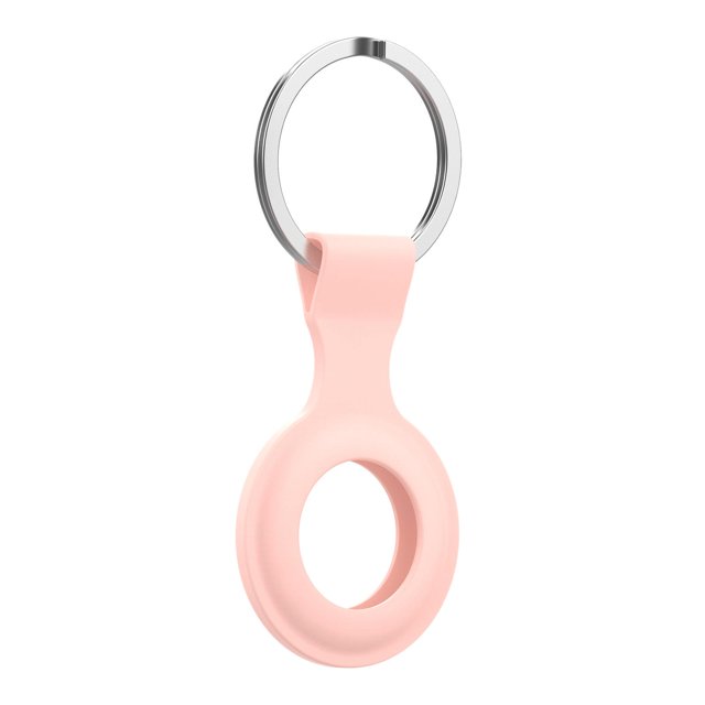 lionlar Housse de Protection en Silicone avec Porte-Clés Anti-Perte, Compatible avec Airtags Rose