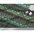 thumbnail image 3 of Soimoi Polyester Crepe Fabric Aztec Geometric Printed Fabric 1 Yard 52 Inch Wide, 3 of 3