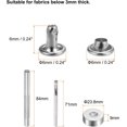 thumbnail image 2 of 200 Sets Leather Rivets 6 x 6mm Metal Double Cap Rivet Snaps Studs Fasteners with 3pcs Setting Tools Rivets for Leather Craft DIY Repair Decoration, Silver Tone, 2 of 7