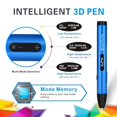thumbnail image 4 of TEMOGU-Sunfuny 3D Pen, 3-Dimensional Printing Pen with OLED Screen 16.4ft＆PCL Filament Refills, Works with PLA/ABS/PCL, Stylo 3D Printer Pencil Drawing Craft Kit, Gift Halloween for Kids Adult (Blue,, 4 of 4