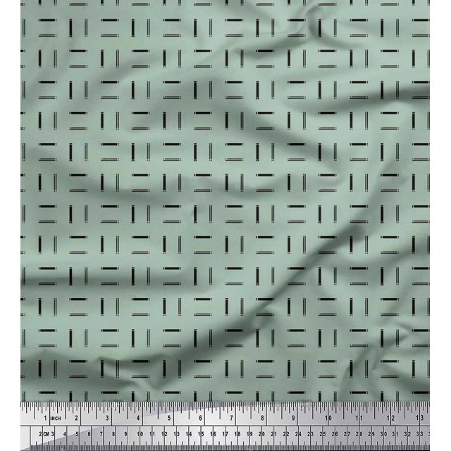 Soimoi Cotton Poplin Fabric Geometric Small Fabric Prints by Yard 56 Inch Wide